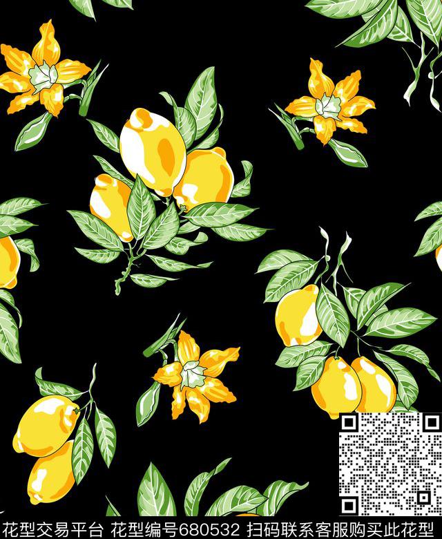 花卉女装家纺传统印花华亿平台下载（图片编号: 680532） - 瓦栏（Walan）