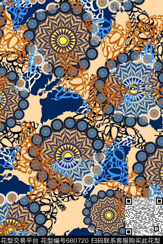 民族风蝴蝶女装传统印花华亿平台下载（图片编号: 680720） - 瓦栏（Walan）