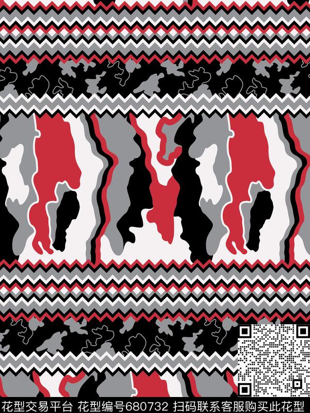 迷彩几何、现代数码印花华亿平台下载（图片编号: 680732） - 瓦栏（Walan）