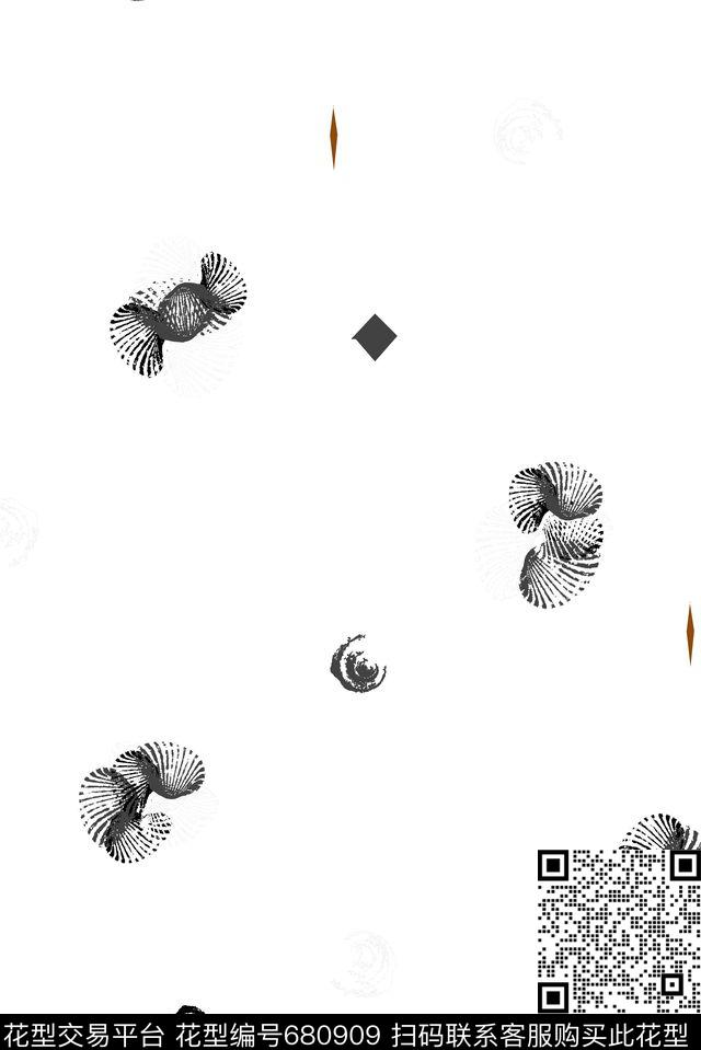 男装商务休闲几何数码印花华亿平台下载（图片编号: 680909） - 瓦栏（Walan）