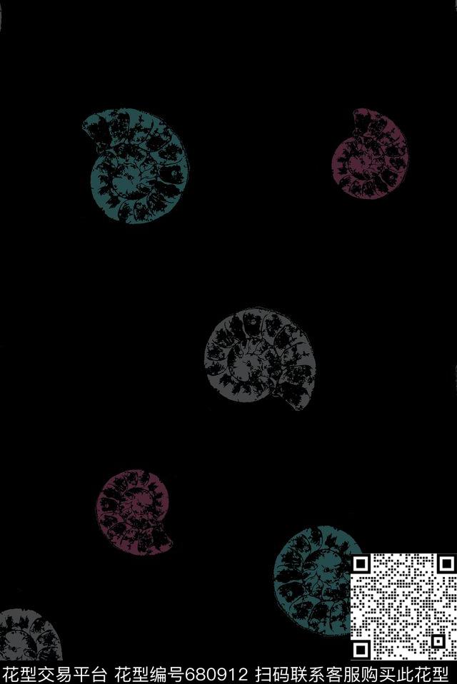 男装商务休闲贝壳数码印花华亿平台下载（图片编号: 680912） - 瓦栏（Walan）