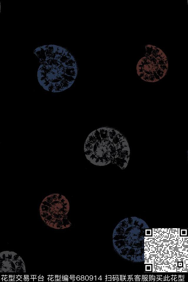 男装商务休闲贝壳数码印花华亿平台下载（图片编号: 680914） - 瓦栏（Walan）