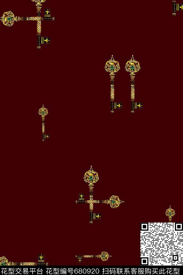 男装钥匙商务休闲数码印花华亿平台下载（图片编号: 680920） - 瓦栏（Walan）