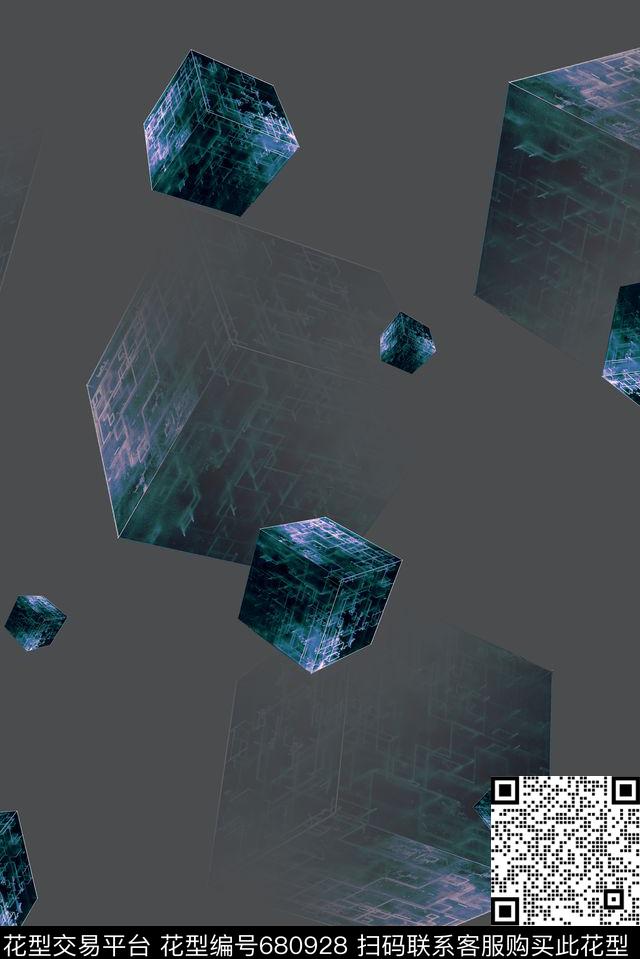 男装商务休闲几何数码印花华亿平台下载（图片编号: 680928） - 瓦栏（Walan）