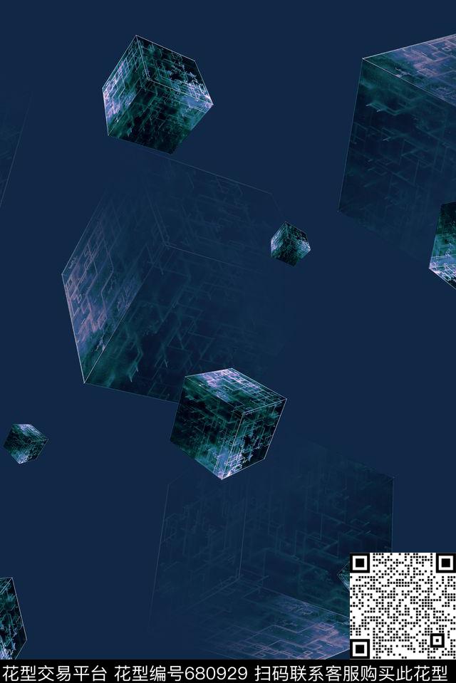 男装商务休闲几何数码印花华亿平台下载（图片编号: 680929） - 瓦栏（Walan）