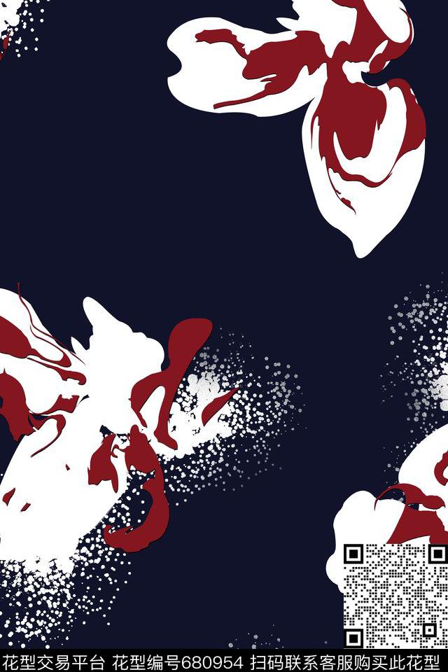 泥点抽象不规则几何传统印花华亿平台下载（图片编号: 680954） - 瓦栏（Walan）