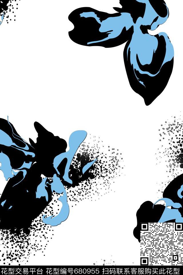 泥点抽象不规则几何传统印花华亿平台下载（图片编号: 680955） - 瓦栏（Walan）