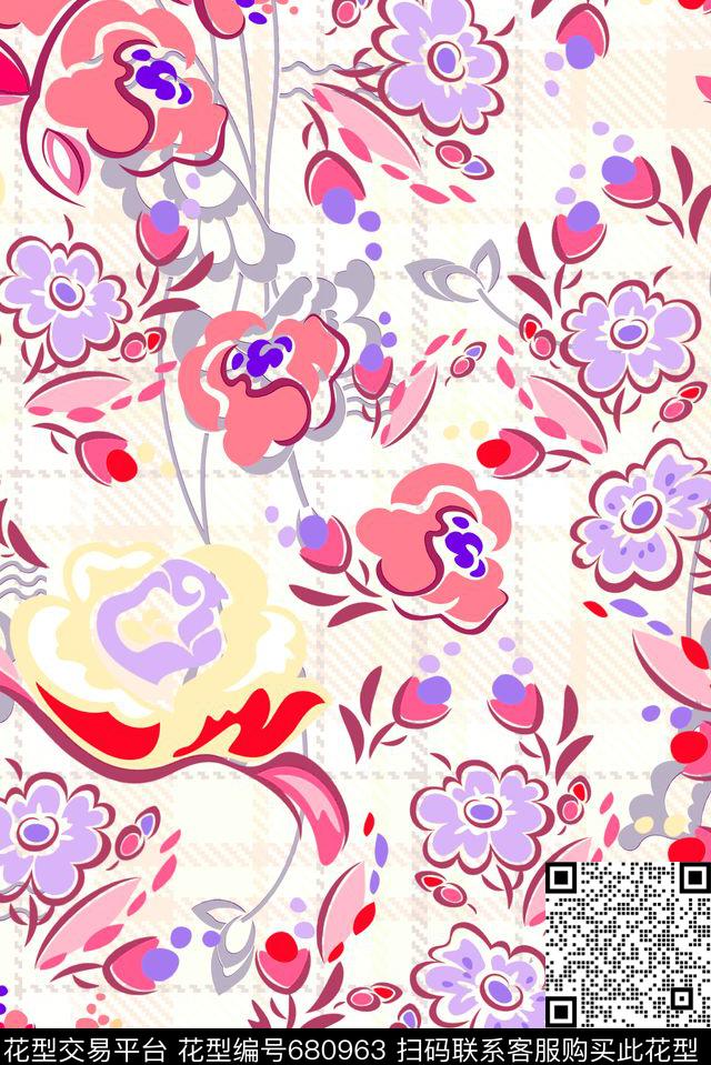 零点--家纺零点--女装花卉传统印花华亿平台下载（图片编号: 680963） - 瓦栏（Walan）