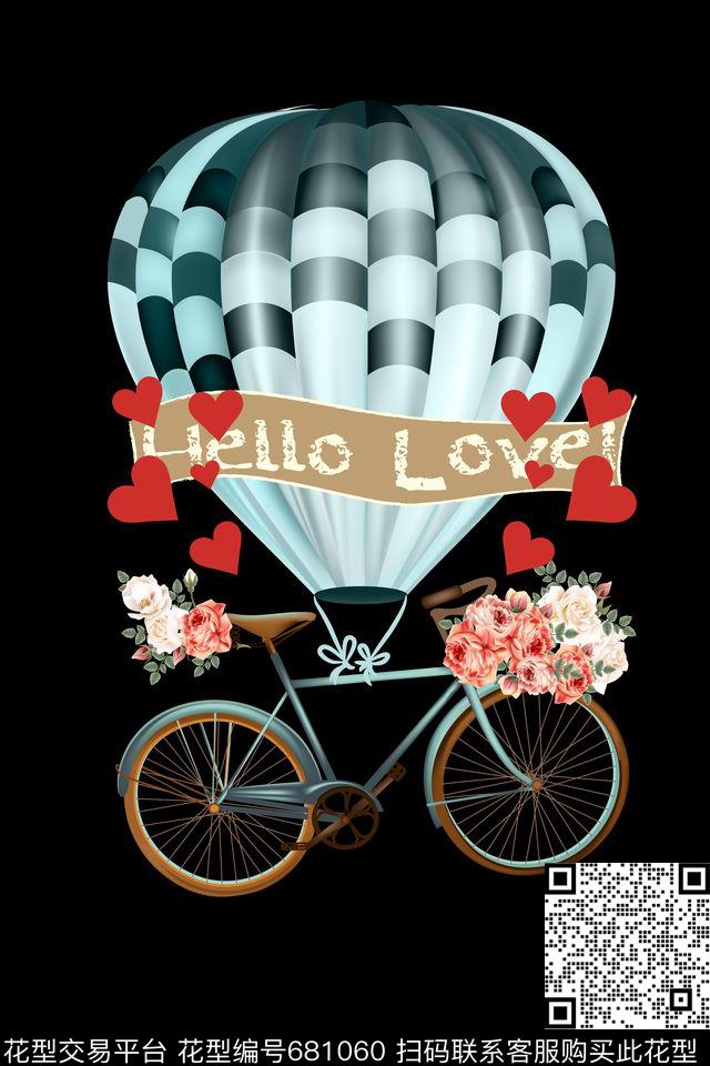女装T恤自行车数码印花华亿平台下载（图片编号: 681060） - 瓦栏（Walan）