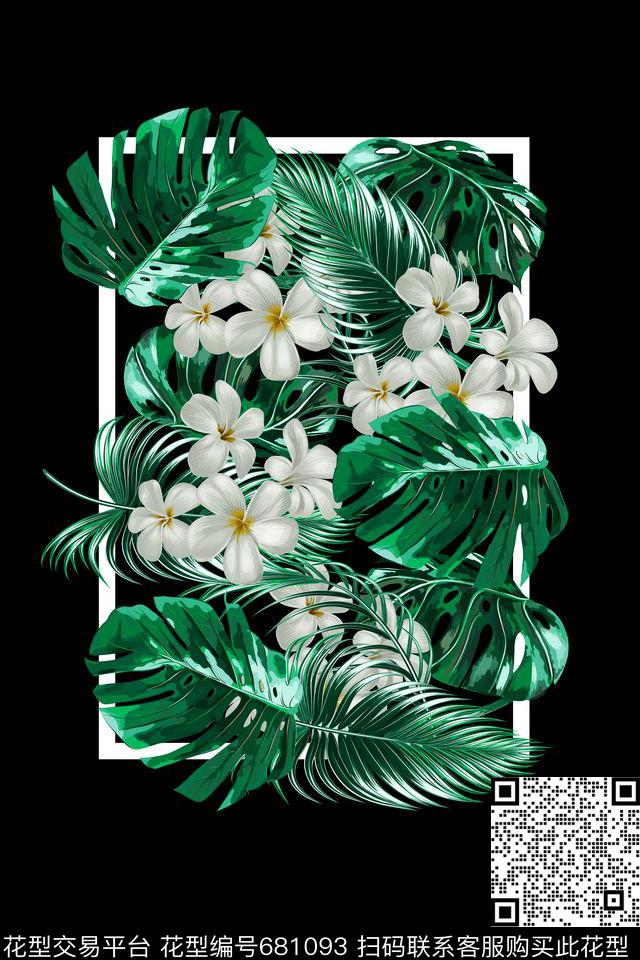 男装T恤卫衣图案热带传统印花华亿平台下载（图片编号: 681093） - 瓦栏（Walan）