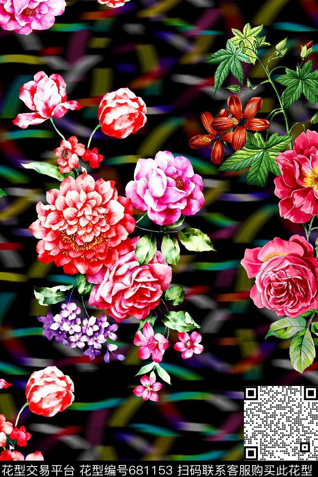 时尚女装数码印花华亿平台下载（图片编号: 681153） - 瓦栏（Walan）