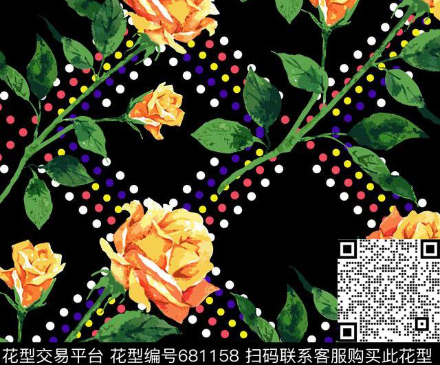 家纺花卉女装传统印花华亿平台下载（图片编号: 681158） - 瓦栏（Walan）