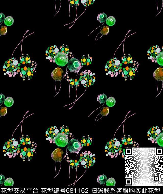 花波点水彩数码印花华亿平台下载（图片编号: 681162） - 瓦栏（Walan）