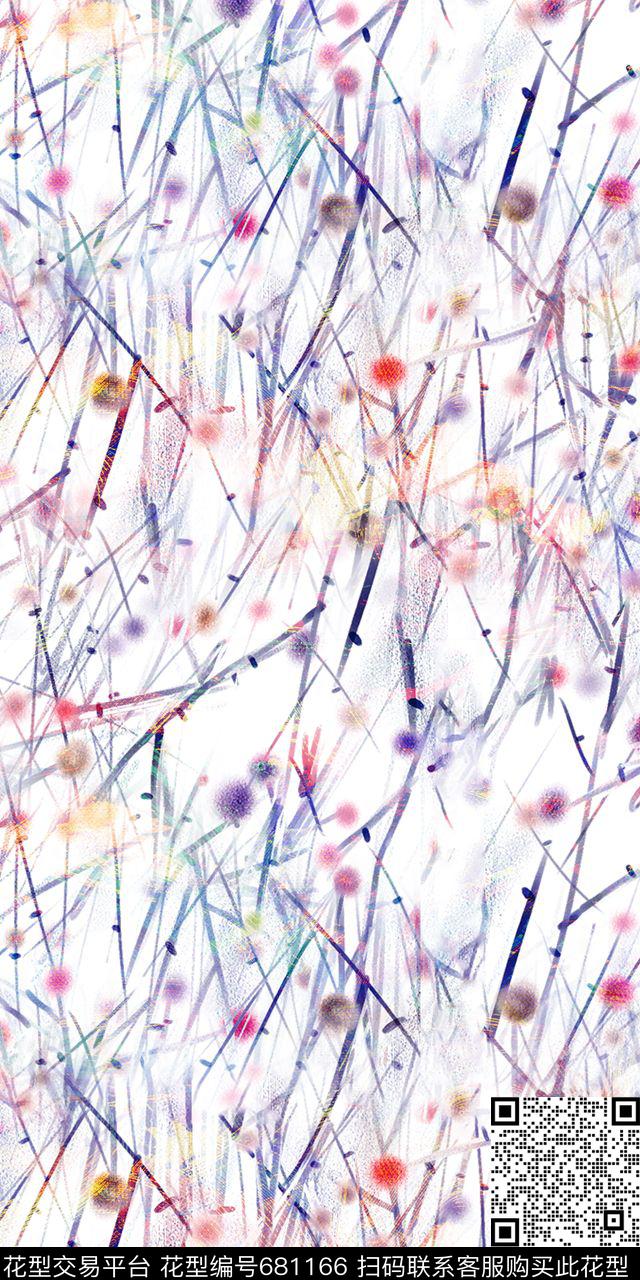 流行时尚女装数码手绘时尚花鸟五彩时尚女装连衣裙数码印花华亿平台下载（图片编号: 681166） - 瓦栏（Walan）