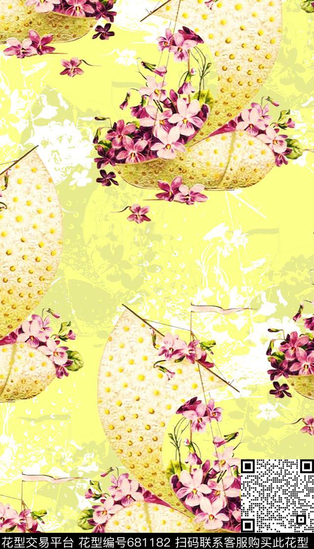 水彩花卉清新女装数码印花华亿平台下载（图片编号: 681182） - 瓦栏（Walan）