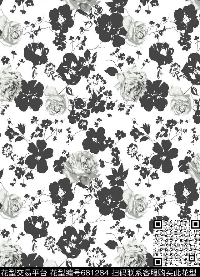乱花小碎花花卉数码印花华亿平台下载（图片编号: 681284） - 瓦栏（Walan）