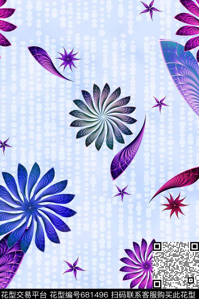 零点--女装零点--家纺抽象数码印花华亿平台下载（图片编号: 681496） - 瓦栏（Walan）