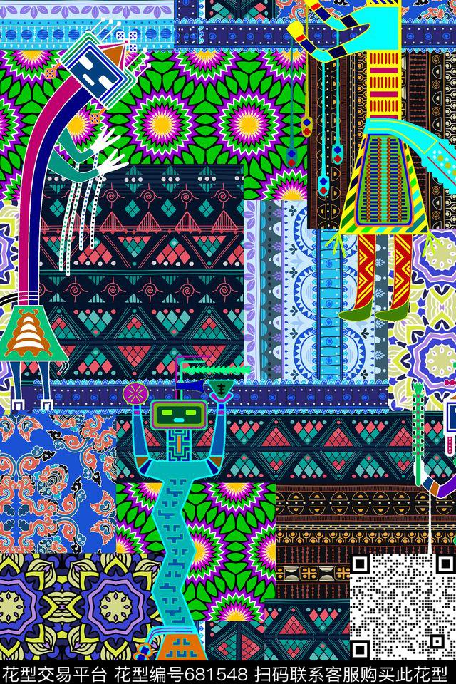 民族风部落非洲传统印花华亿平台下载（图片编号: 681548） - 瓦栏（Walan）