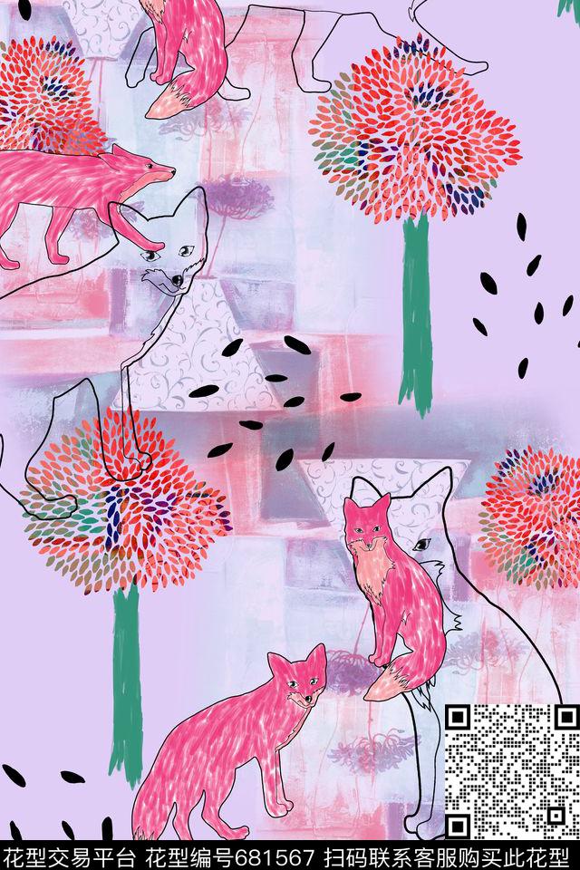 L.D~卡通L.D~趣味L.D~水彩数码印花华亿平台下载（图片编号: 681567） - 瓦栏（Walan）