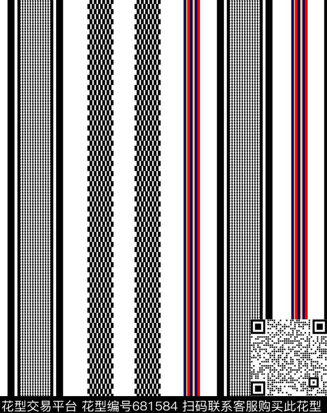 小方块不规则几何马赛克传统印花华亿平台下载（图片编号: 681584） - 瓦栏（Walan）