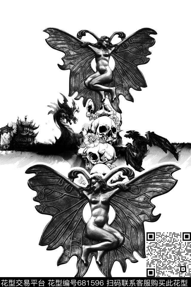 单色黑白简欧数码印花华亿平台下载（图片编号: 681596） - 瓦栏（Walan）