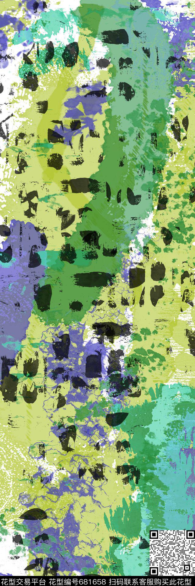 丝巾听雨长巾灵感来源于这个炎热的夏天设计师内心对雨的渴望数码印花华亿平台下载（图片编号: 681658） - 瓦栏（Walan）