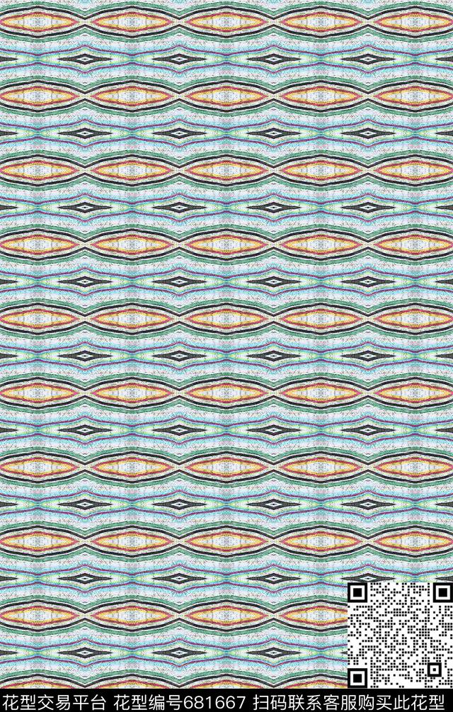 条纹图案条纹混搭波浪条纹数码印花华亿平台下载（图片编号: 681667） - 瓦栏（Walan）