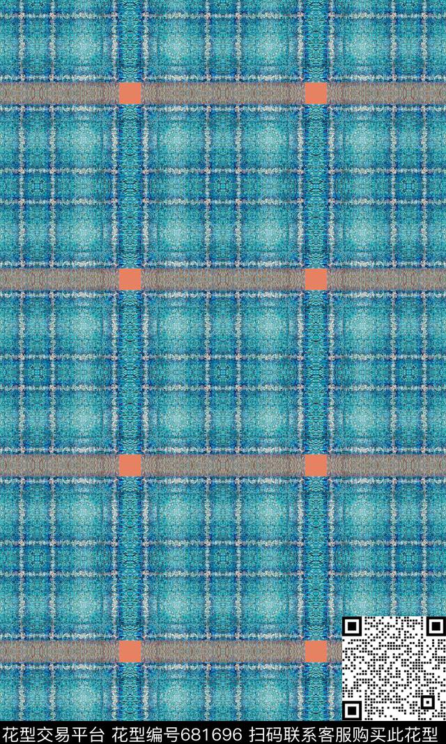 格子混搭几何图案几何炫彩数码印花华亿平台下载（图片编号: 681696） - 瓦栏（Walan）