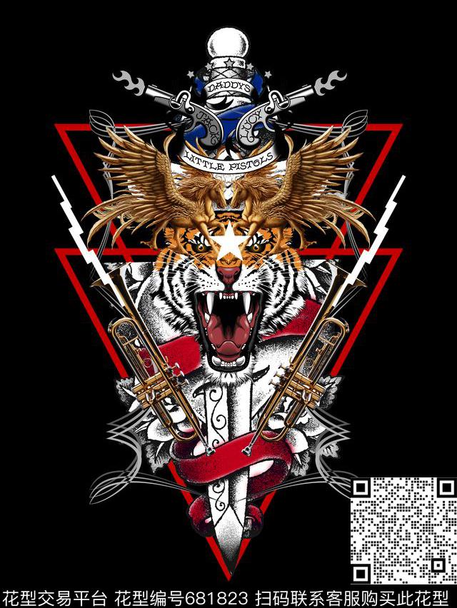 宫廷抽象几何数码印花华亿平台下载（图片编号: 681823） - 瓦栏（Walan）