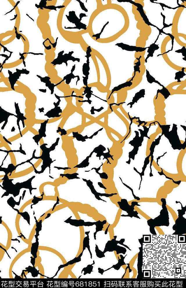 笔刷纹理传统印花华亿平台下载（图片编号: 681851） - 瓦栏（Walan）