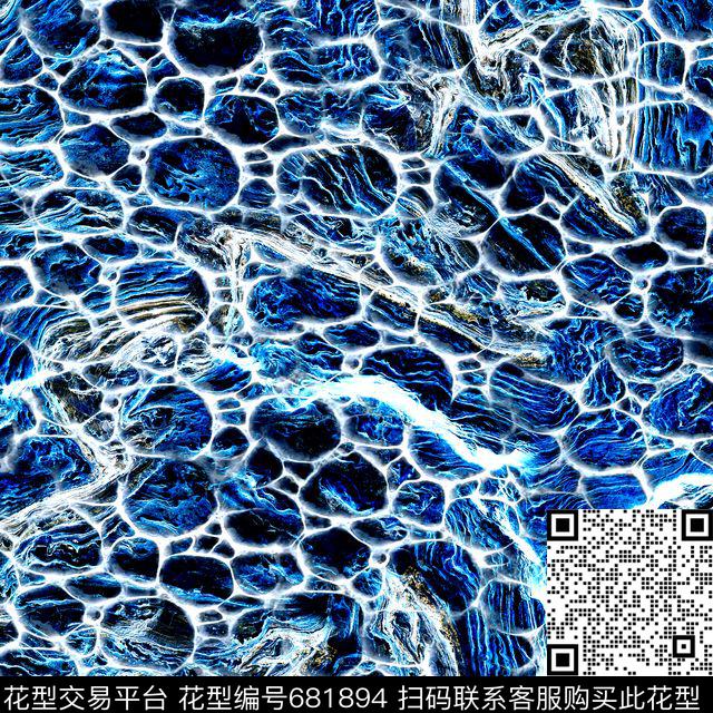 大理石卵石抽象肌理数码印花华亿平台下载（图片编号: 681894） - 瓦栏（Walan）