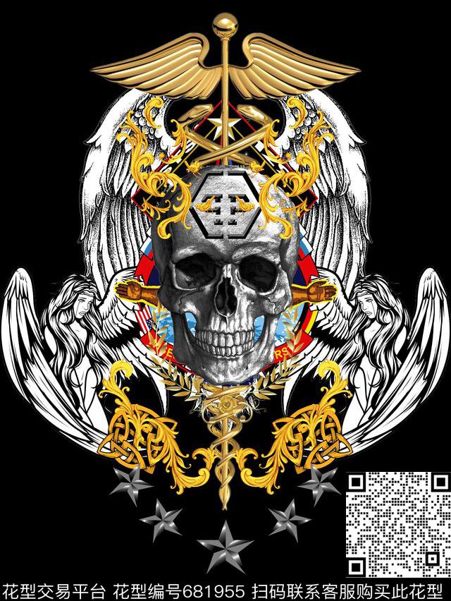 宫廷抽象欧美数码印花华亿平台下载（图片编号: 681955） - 瓦栏（Walan）