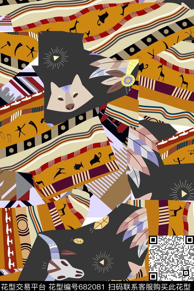 纹理童装抽象肌理数码印花华亿平台下载（图片编号: 682081） - 瓦栏（Walan）