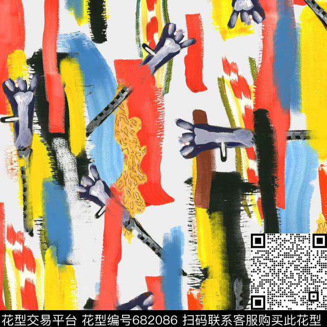 抽象中性街头数码印花华亿平台下载（图片编号: 682086） - 瓦栏（Walan）