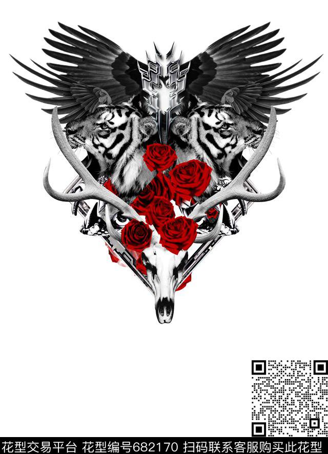 暗黑系列羽毛欧式相框数码印花华亿平台下载（图片编号: 682170） - 瓦栏（Walan）