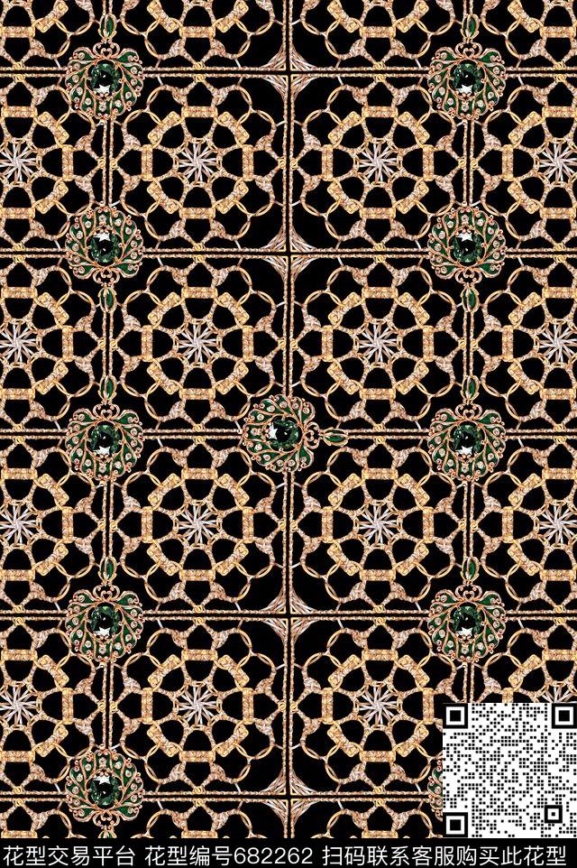 欧式复古珠宝数码印花华亿平台下载（图片编号: 682262） - 瓦栏（Walan）