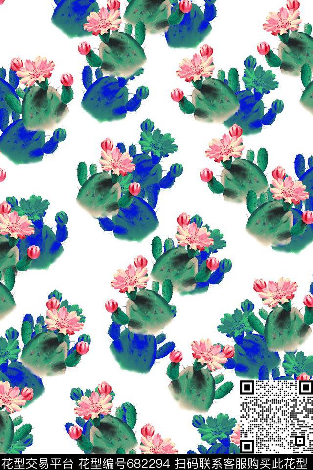 仙人掌女装热带华亿平台数码印花华亿平台下载（图片编号: 682294） - 瓦栏（Walan）