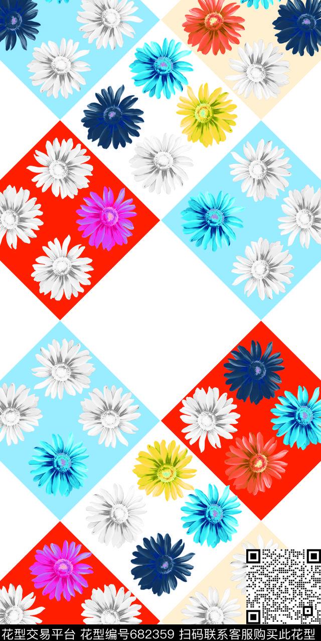 花朵花卉数码印花华亿平台下载（图片编号: 682359） - 瓦栏（Walan）