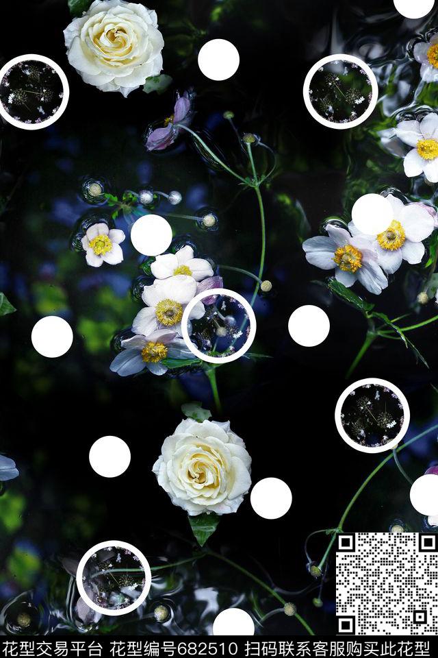 碎花花卉波点数码印花华亿平台下载（图片编号: 682510） - 瓦栏（Walan）