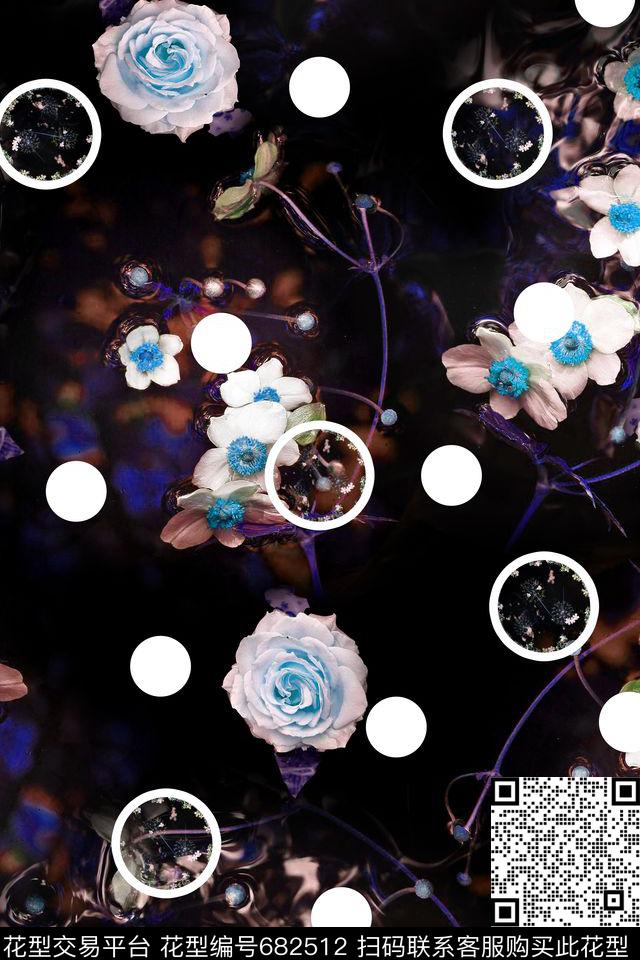 碎花花卉波点数码印花华亿平台下载（图片编号: 682512） - 瓦栏（Walan）