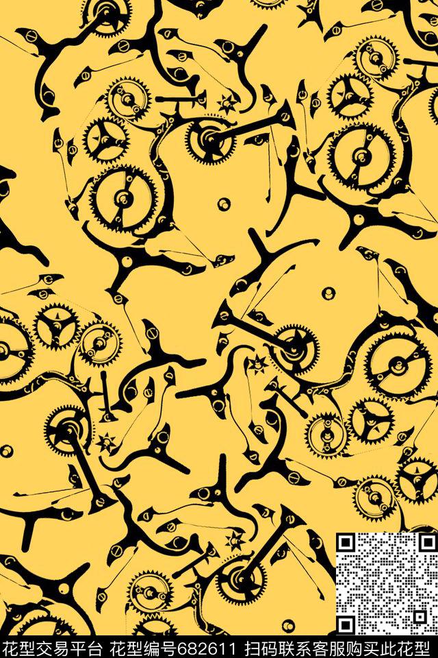 男装T恤满版几何传统印花华亿平台下载（图片编号: 682611） - 瓦栏（Walan）