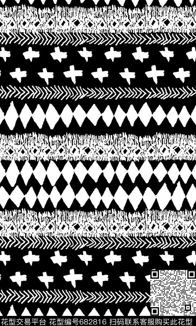 条纹民族格子传统印花华亿平台下载（图片编号: 682816） - 瓦栏（Walan）