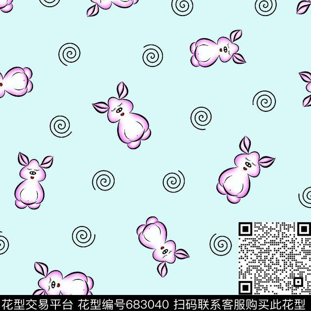 卡通原创猪传统印花华亿平台下载（图片编号: 683040） - 瓦栏（Walan）