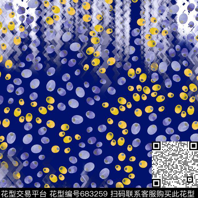 女装抽象渐变锯齿波浪果果波点数码印花华亿平台下载（图片编号: 683259） - 瓦栏（Walan）