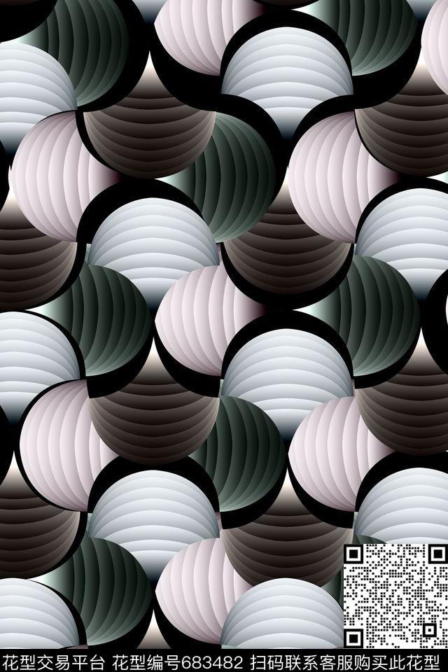 渐变肌理毛织球数码印花华亿平台下载（图片编号: 683482） - 瓦栏（Walan）