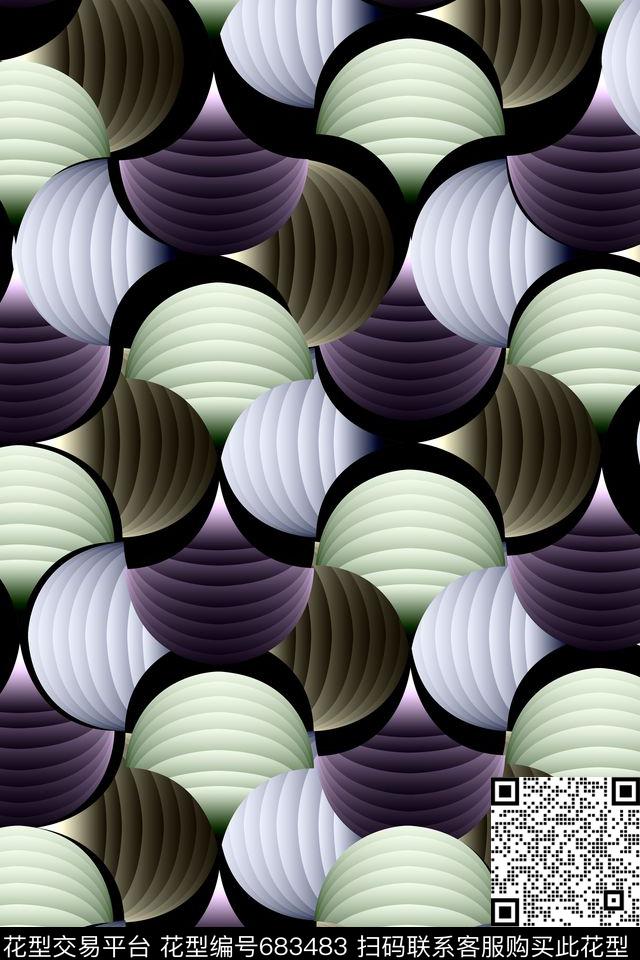 渐变肌理毛织球数码印花华亿平台下载（图片编号: 683483） - 瓦栏（Walan）