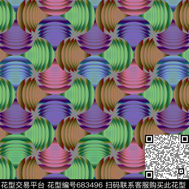 肌理渐变趣味数码印花华亿平台下载（图片编号: 683496） - 瓦栏（Walan）