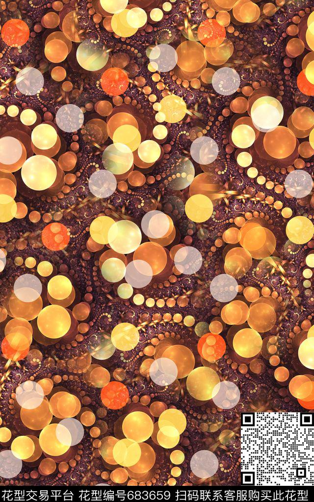 几何圆纹理分形数码印花华亿平台下载（图片编号: 683659） - 瓦栏（Walan）