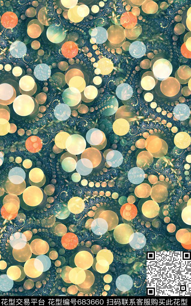 几何圆纹理分形数码印花华亿平台下载（图片编号: 683660） - 瓦栏（Walan）