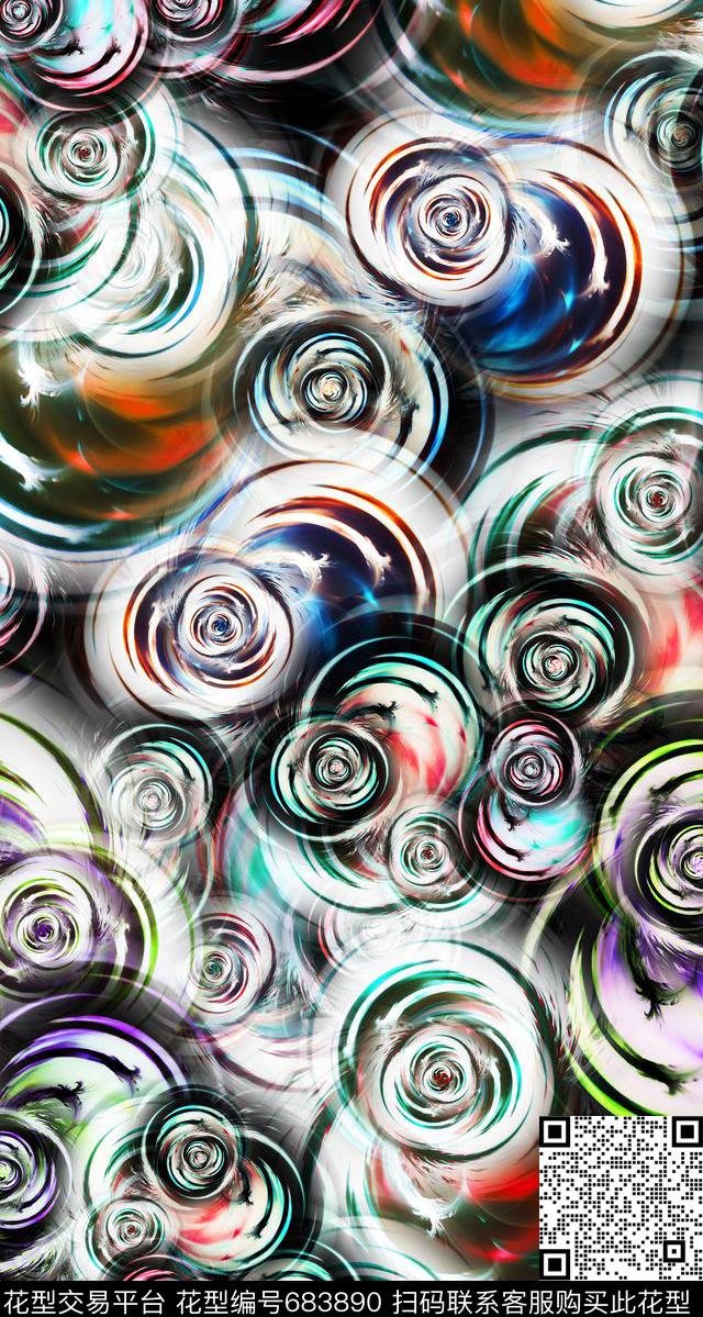 肌理创意抽象数码印花华亿平台下载（图片编号: 683890） - 瓦栏（Walan）